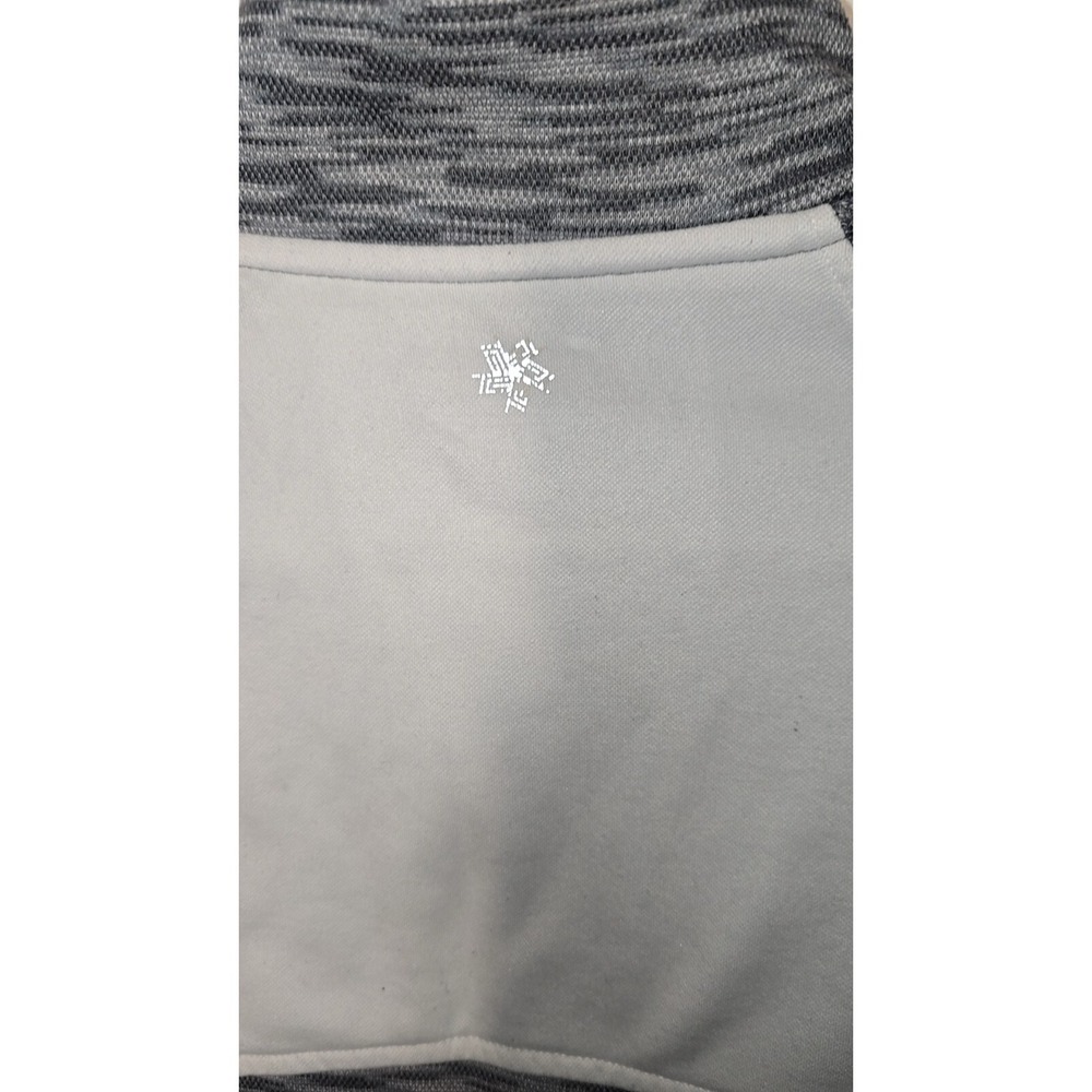 Tek Gear Women's Track Jacket Large‎ Space Dye Gray White Full Zip Mock Neck - Picture 5 of 8